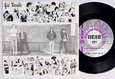 Tuff PNW Garage Punk Fuzz PS 7" 45 GIRL TROUBLE When Opposites WIG OUT hear NM