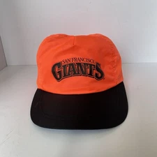 Vtg San Francisco Giants Sunkist 100% Nylon Neon Orange Baseball Snapback Hat