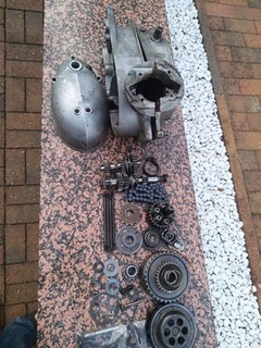MZ RT 125 Motor in Teilen / 3 Gang Motor RT 125