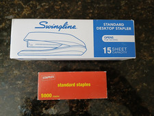 Swingline Black Standard Desktop Stapler, 15 Sheet Capacity 54501 Plus Staples