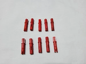 10 x Nouveau Lego Technic Axe 1L Avec épingle 2L Avec Friction Ridges 6209519 rouge