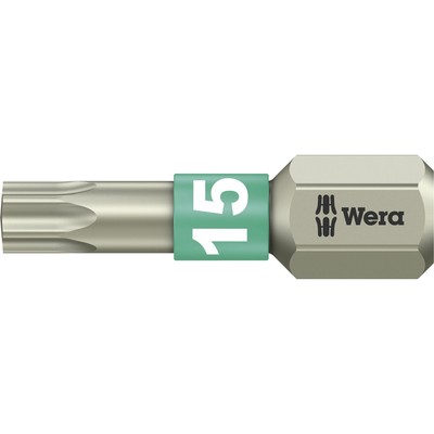WERA Bit-Einsatz Edelstahl 3867/1TS 1/4''sechskant TX15/25 mm Torx 