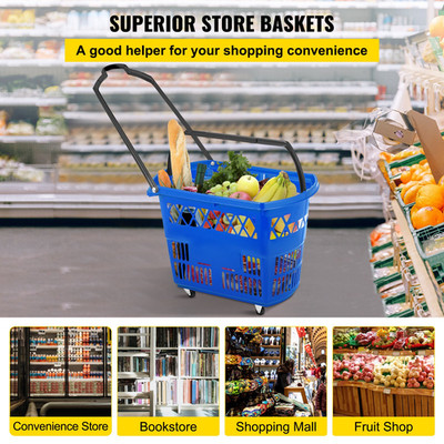 6PCS Shopping Carts, Portable Shopping Basket Set for Retail Store