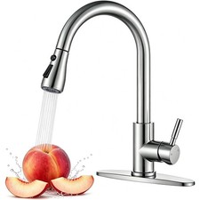 Kitchen Faucet with Pull Down Sprayer, Lead-Free NSF Certified, Brushed Nickel