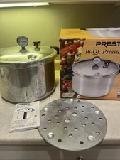Presto 01755 16 Qt Pressure & Boil Canner, Cooker with Gauge, Aluminum, Silver