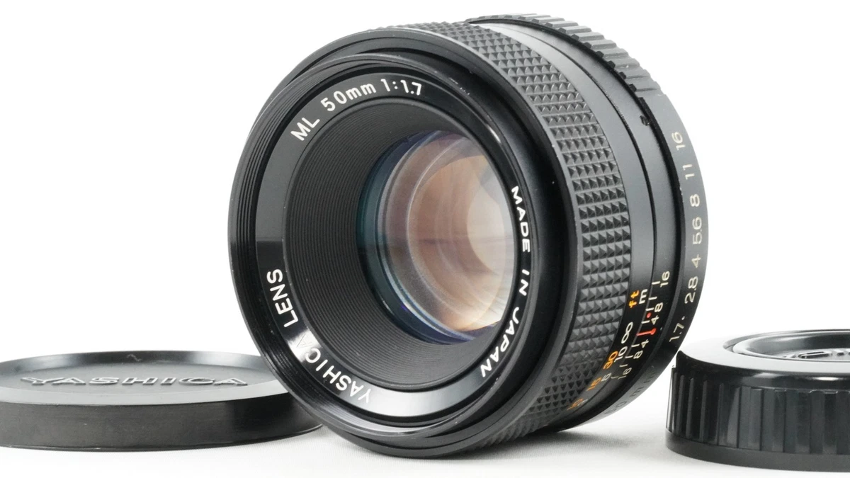Yashica Camera Lenses 50mm Focal f/1.7 Maximum Aperture for sale