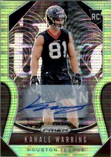 2019 Panini Prizm Rookie Autographs Prizms Neon Green #394 Kahale Warring Auto