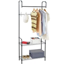 Entryway/Mudroom Storage Coat Rack - Closet Jacket/Hat/Shoe Hall Tree Organizer