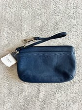 Pochette Coach Donna Blu Pelle NUOVO con cartellino