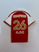 Arsenal Champions 26 AFC Football Shirt Pin Badge Gunners Arsenal Football Club