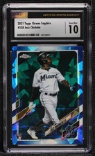 2021 Topps Chrome Sapphire Edition Jazz Chisholm #538 CSG 10 Gem Mint 8k3