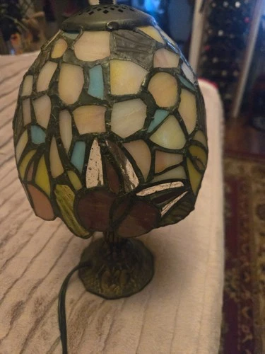 Vintage stained glass Tiffany lamp