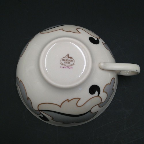 Franciscan Canton Tea Cup China Design by Margo Findley Gray Pink Art Deco - Picture 6 of 7