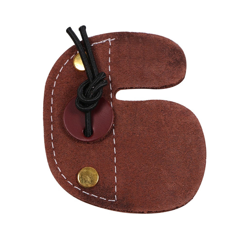 Archery Finger Hand Guard Tab Right Hand Leather Protector Gear Bow Shooting