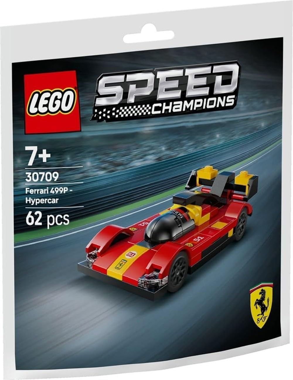LEGO Speed Champions Ferrari 499P Hypercar 30709 Building Set 62 Pieces Ages - Image 3