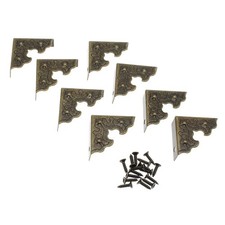 Vintage Corner Protectors 24 Pcs Antique Bronze Triangle Metal Edge Guards fo...
