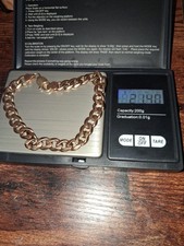 Gents 9ct Yellow Gold Curb Bracelet - 8.5" - 21.4g re-listed due to time wasters