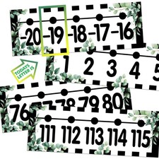 29 Pieces Number Line for Classroom Wall -20 to 120 Number Line Bulletin Boar...