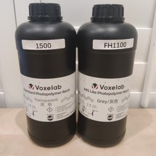 VOXELAB ABS-Like Photopolymer Resin Grey & Standard Transparent Resin (2-pack)
