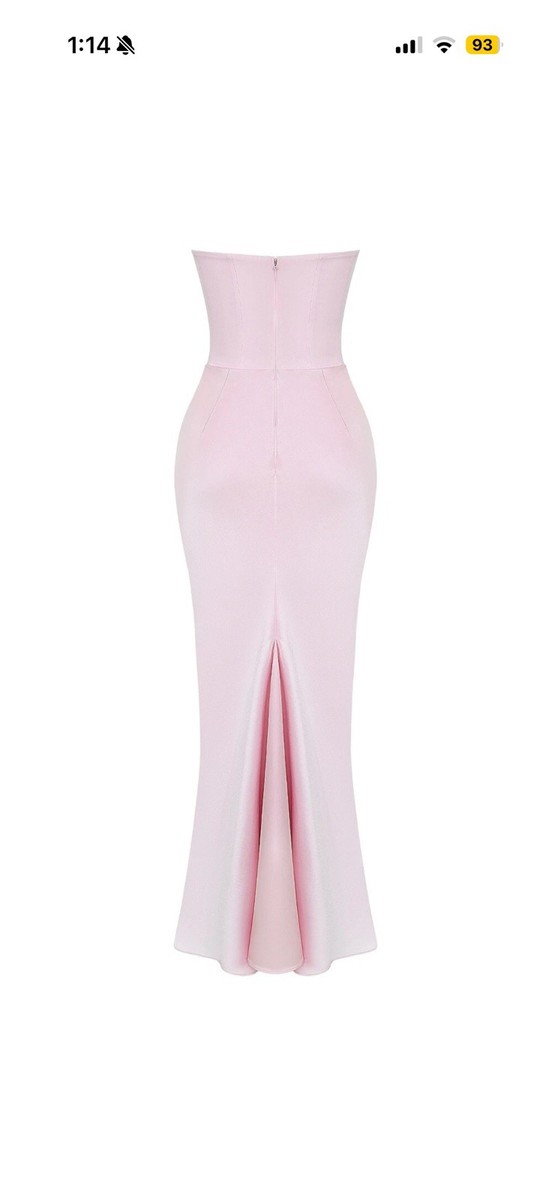 HOUSE OF CB 'Persephone' Rose Shadow Strapless Corset Maxi/Size M-US  6-8/CA5604