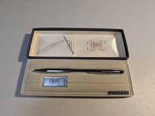 Vintage Cross 3502 Chrome Ballpoint Pen With Original Box