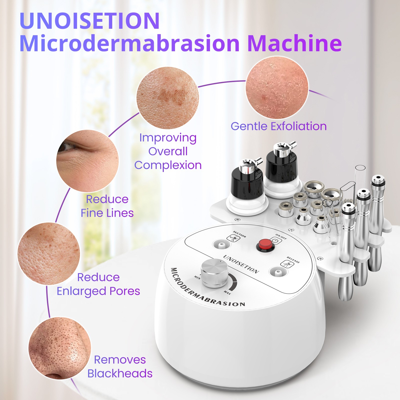 4in1 Diamond Microdermabrasion Skin Rejuvenation Device Home Salon Personal Use