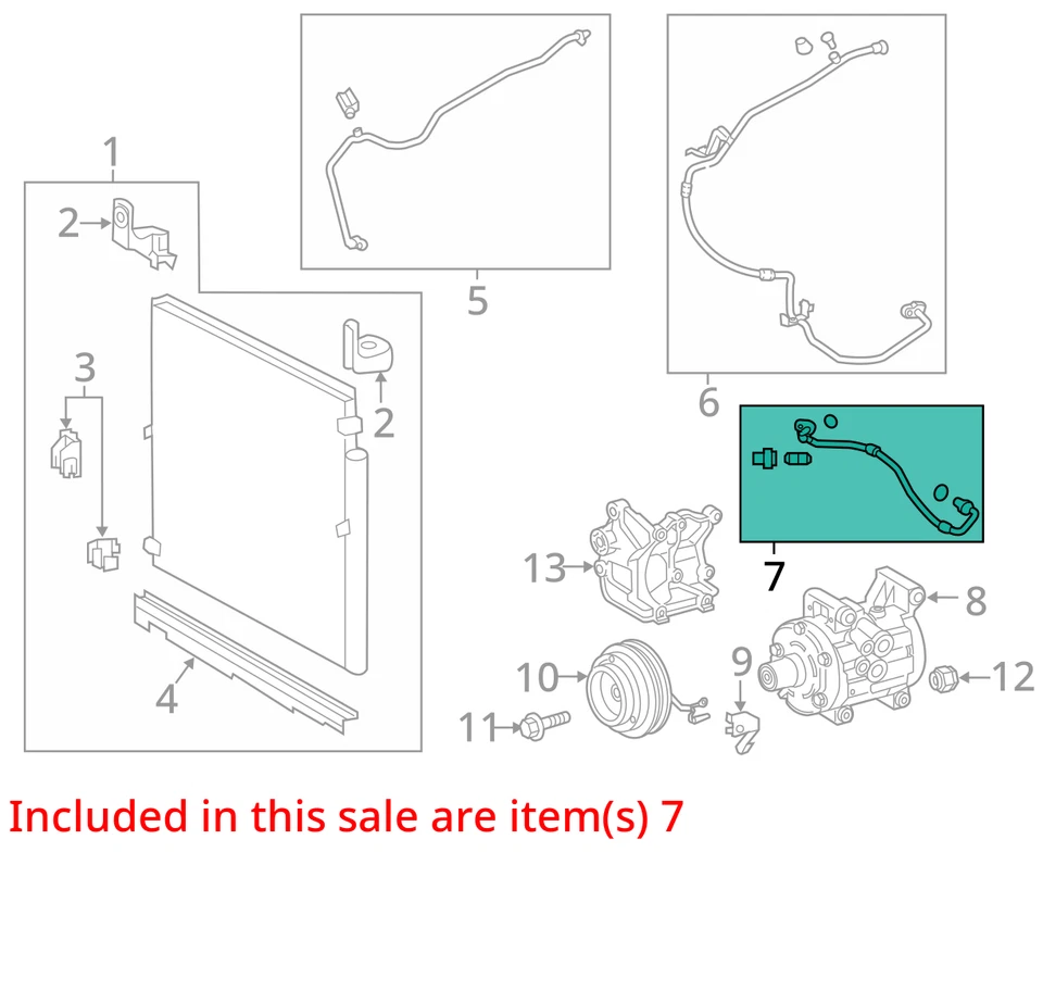 Fits 2016 - 2023 TOYOTA TACOMA 2.7L Air Conditioner Discharge Hose Tube OEM - Image 4 of 4