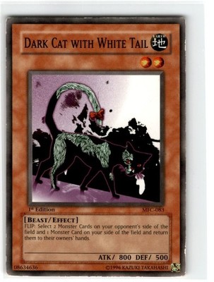 Yu-Gi-Oh! Dark Cat With White Tail 1st Edition MFC-083 Moderately Played Common