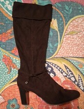 Women's Suede Knee High Boots/ Sz 8.5 Chocolate Brown