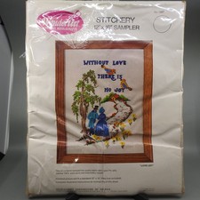 Wonder Art Needlecrafts Stitchery 12"x16" Sampler Without Love There Is No Joy