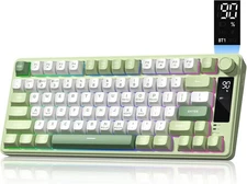Womier DK75 75% Wireless Gaming Keyboard, RGB Backlit Creamy Keyboard Green 