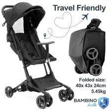 Bambino Air Lightweight Foldable Travel Buggy Baby Pram Stroller Cabin Approved