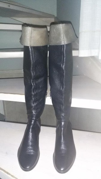 Women Billi Bi Boots Black Leather 40.5