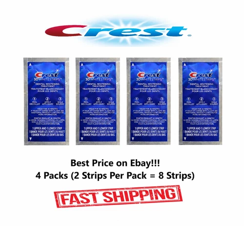 Crest 3D Professional Effects Whitestrips Teeth Whitening 4 Treatments NEW X