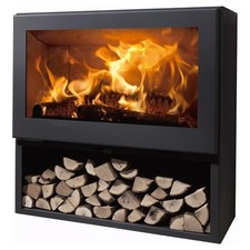 Panadero Kaminofen Toledo Schwedenofen modern breit Heizofen Kamin groß 7kw