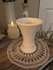 Vintage McCoy USA Spiral Bud Vase | Ivory Matte Ceramic elegant twisted spiral