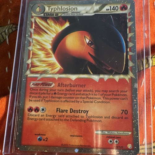 Pokémon TCG Typhlosion Prime 110/123 HGSS Holo Rare 140HP 2010