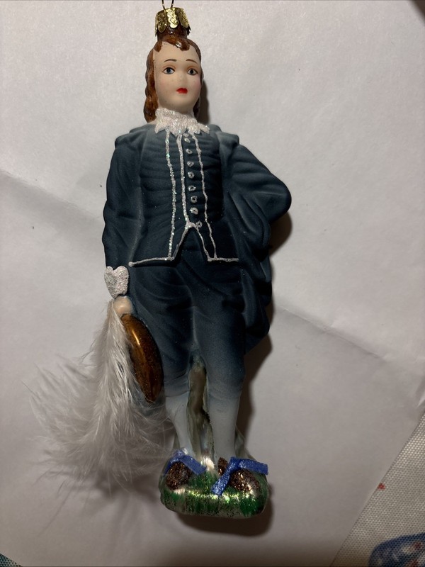 Cody Foster Blue Boy Glass Ornament - Brand New