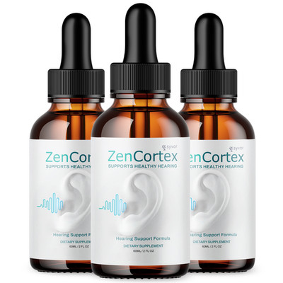 (3 Pack) Zen Cortex Ear Drops Natural ZenCortex Hearing Supplement 90 Servings