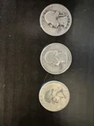 3 Various Dated 90% Silver Washington Quarters