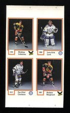 1990 Swedish Semic Elitserien Printer's Proof Sheet 152 Nicklas Lidstrom Rookie