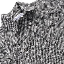 Rockmount Ranch Wear Western Snap Shirt Womens Small USA Gingham Embroidered