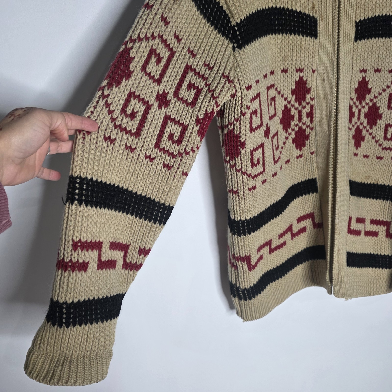 Vintage Pendleton Westerly Zip Front Cardigan Leb… - image 2