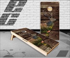 Elk Wilderness Woods Cornhole Boards Bean Bag Toss Game