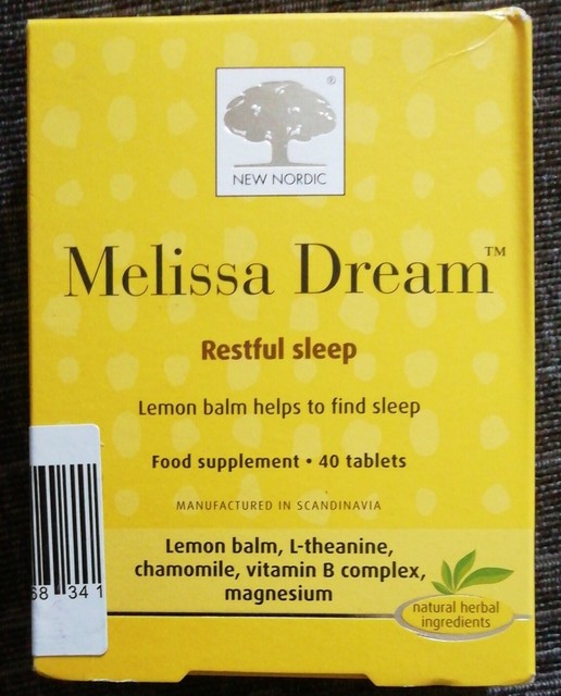 Nordic Melissa Dream 40 Tablets for Restful Sleep Lemon Balm Ltheanine for sale online eBay