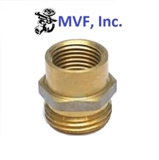 Garden Hose Fitting 3/4" Male GHT x 1/2" Female NPT Pipe Brass Adapter 18A-12D