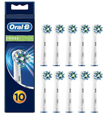 Oral-B Cross Action Electric Toothbrush Replacement Brush Head Refill (10 count)