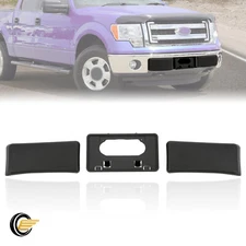 Front Bumper Guards Pads & License Plate Frame Bracket For Ford F150 2009-2014