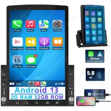 2 Din Car Stereo Radio Android 13 GPS WiFi Vertical Carplay Player Touch Screen 