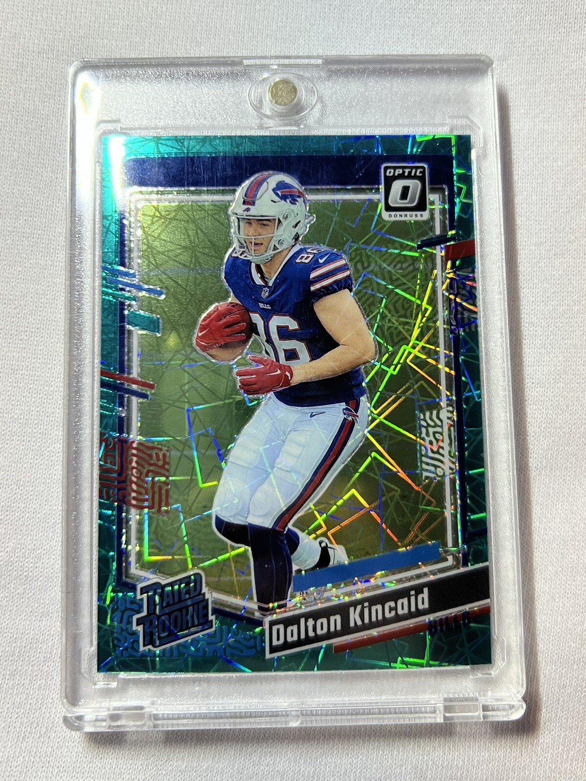 Dalton Kincaid 2023 Panini Donruss Optic - Rated Rookie Teal Velocity Prizm #211